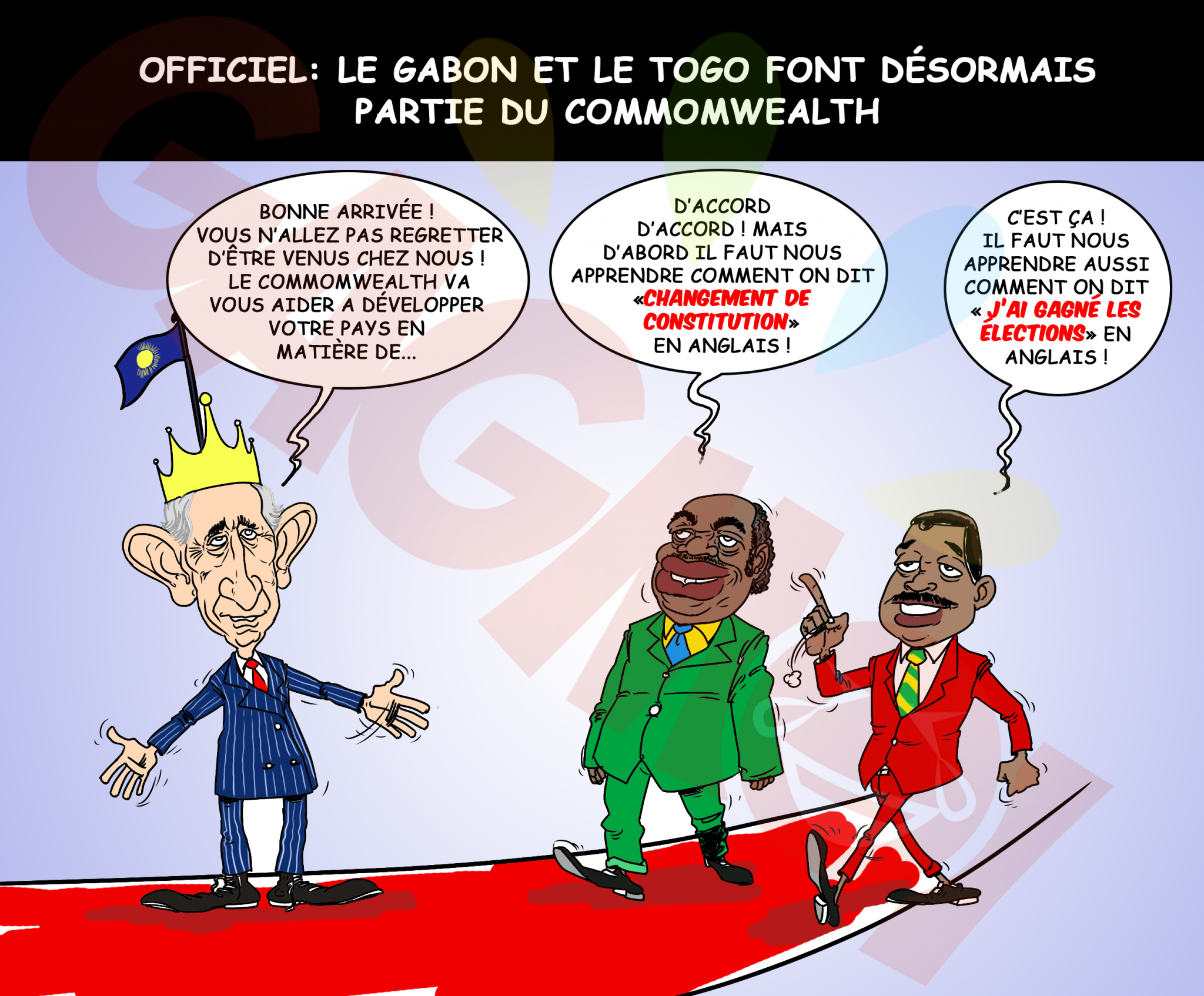 Gabon#Togo#integration au commonwealth#dessindactualitéethumour